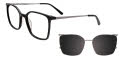 EasyClip EC726 with Magnetic Clip On Lens Black / Steel (090) Eyeglasses - Color Image