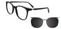 EasyClip EC729 with Magnetic Clip On Lens Black Matt (090) Eyeglasses - Color Image
