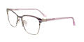 EasyClip EC732 with Magnetic Clip On Lens Lilac & Multicolor Stripes / Lilac (080) Eyeglasses - Color Image