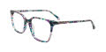 EasyClip EC737 with Magnetic Clip On Lens Teal & Brown & Purple (060) Eyeglasses - Color Image