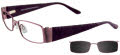 EasyClip EC215 With Magnetic Clip-On Lens Satin Lilac with Grey Lens Clip (80)- POLARIZED Eyeglasses - Color Image