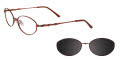 EasyClip EC179 With Magnetic Clip-On Lens Satin Ruby Red (030) Eyeglasses - Color Image