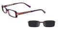 EasyClip EC185 With Magnetic Clip-On Lens Dark Violet with Gray Lens Clip (80) - POLARIZED Eyeglasses - Color Image