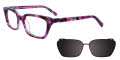 EasyClip EC424 With Magnetic Clip-On Lens Pink Marbled with Clip on the Lens (30) - POLARIZED Eyeglasses - Color Image