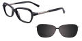 EasyClip EC336 With Magnetic Clip-On Lens Black with Grey Clip (90) - POLARIZED Eyeglasses - Color Image