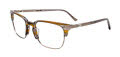 EasyClip EC531 With Magnetic Clip-On Lens Grey & Amber Marbled & Matt Steel with Polarized Clip on Lens (020) Eyeglasses - Color Image