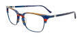 EasyClip EC531 With Magnetic Clip-On Lens Blue & Red & Brown Marbled & Matt Navy with Polarized Clip on Lens (050) Eyeglasses - Color Image