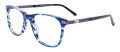 EasyClip EC555 No Clip-On Lens Blue Marbled & Matte Blue (050) Eyeglasses - Color Image
