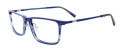 EasyClip EC590 With Magnetic Clip-On Lens Blue Striped (050) Eyeglasses - Color Image