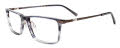 EasyClip EC590 With Magnetic Clip-On Lens Grey Striped (020) Eyeglasses - Color Image