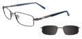 Easytwist N Clip CT227 With Magnetic Clip-On Lens Matte Grey (20) Eyeglasses - Color Image