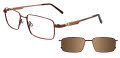 Easytwist N Clip CT236 With Magnetic Clip-On Lens Matte Brown (10) Eyeglasses - Color Image