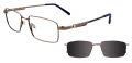 Easytwist N Clip CT236 With Magnetic Clip-On Lens Matte Grey (20) Eyeglasses - Color Image