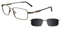 Easytwist N Clip CT236 With Magnetic Clip-On Lens Matte Olive (60) Eyeglasses - Color Image