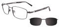 Easytwist N Clip CT238 With Magnetic Clip-On Lens Matte Grey (20) Eyeglasses - Color Image
