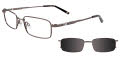 Easytwist N Clip CT248 With Magnetic Clip-On Lens Matte Steel with Polarized Clip on the Lenses (20) Eyeglasses - Color Image