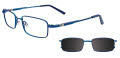 Easytwist N Clip CT248 With Magnetic Clip-On Lens Matte Blue with Polarized Clip on the Lenses (50) Eyeglasses - Color Image