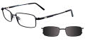Easytwist N Clip CT248 With Magnetic Clip-On Lens Satin Black with Polarized Clip on Lenses (90) Eyeglasses - Color Image