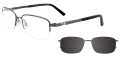 Easytwist N Clip CT255-With Magnetic Clip-On Lens Satin Grey w/Clip on Lens (20)  Eyeglasses - Color Image