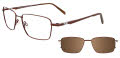 Easytwist N Clip CT257 With Magnetic Clip-On Lens Satin Dark Brown with Brown Clip on Lens (10)  Eyeglasses - Color Image