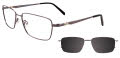 Easytwist N Clip CT257 With Magnetic Clip-On Lens Satin Dark Grey with Grey Clip on Lens (20)  Eyeglasses - Color Image