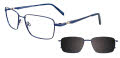 Easytwist N Clip CT257 With Magnetic Clip-On Lens Satin Dark Blue with Clip on Lens (50)  Eyeglasses - Color Image