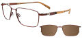Easytwist N Clip CT258 With Magnetic Clip-On Lens Satin Dark Brown (010) Eyeglasses - Color Image