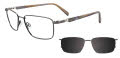 Easytwist N Clip CT258 With Magnetic Clip-On Lens Satin Dark Grey (020) Eyeglasses - Color Image