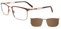 Easytwist N Clip CT264 With Magnetic Clip-On Lens Matte Brown (010) Eyeglasses - Color Image