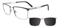 Easytwist N Clip CT264 With Magnetic Clip-On Lens Matte Steel & Matte Black (020) Eyeglasses - Color Image
