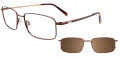 Easytwist N Clip CT265 With Magnetic Clip-On Lens Matte Dark Brown (010) Eyeglasses - Color Image