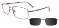 Easytwist N Clip CT265 With Magnetic Clip-On Lens Matte Steel (020) Eyeglasses - Color Image