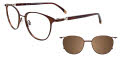 Easytwist N Clip CT266 With Magnetic Clip-On Lens Matte Dark Brown (010) Eyeglasses - Color Image