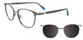 Easytwist N Clip CT266 With Magnetic Clip-On Lens Matte Grey (020) Eyeglasses - Color Image