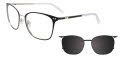 Easytwist N Clip CT267 With Magnetic Clip-On Lens Matte Black & Silver (090) Eyeglasses - Color Image