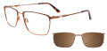 Easytwist N Clip CT269 With Magnetic Clip-On Lens Satin Brown (010) Eyeglasses - Color Image