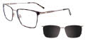 Easytwist N Clip CT273 With Magnetic Clip-On Lens Demi Grey (020) Eyeglasses - Color Image