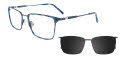 Easytwist N Clip CT273 With Magnetic Clip-On Lens Demi Blue & Matt Blue (050) Eyeglasses - Color Image