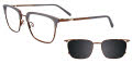 Easytwist N Clip CT275 With Magnetic Clip-On Lens Matte Grey & Satin Copper (020) Eyeglasses - Color Image