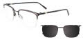 Easytwist N Clip CT276 With Magnetic Clip-On Lens Black & Grey (020) Eyeglasses - Color Image