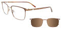 Easytwist N Clip CT277 With Magnetic Clip-On Lens Brushed Brown (010) Eyeglasses - Color Image