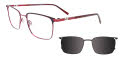 Easytwist N Clip CT277 With Magnetic Clip-On Lens Black/Red (090) Eyeglasses - Color Image