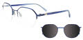 Easytwist N Clip CT278 With Magnetic Clip-On Lens Satin Blue (050) Eyeglasses - Color Image