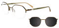 Easytwist N Clip CT278 With Magnetic Clip-On Lens Satin Khaki (060) Eyeglasses - Color Image