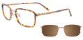 Easytwist N Clip CT279 with Magnetic Clip On Lens Tortoise Brown (10) Eyeglasses - Color Image