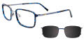 Easytwist N Clip CT279 with Magnetic Clip On Lens Tortoise Blue (50) Eyeglasses - Color Image