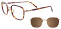 Easytwist N Clip CT280 Brown Tortoise & Gold (010) Eyeglasses - Color Image