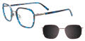 Easytwist N Clip CT280 Blue Tortoise & Steel (050) Eyeglasses - Color Image