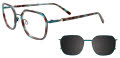 Easytwist N Clip CT280 Green Tortoise & Green (060) Eyeglasses - Color Image