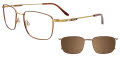 Easytwist N Clip CT281 Antique Gold & Brown (010) Eyeglasses - Color Image